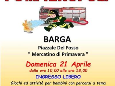 Divertimento garantito per tutte le atà a Barga: domenica 21 aprile mercatino di primavera con &#039;Pompieropoli&#039; e moto d&#039;epoca
