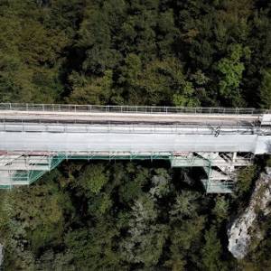 lavori al Ponte del Fogliaio - foto dal Drone