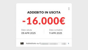 Addebito in uscita