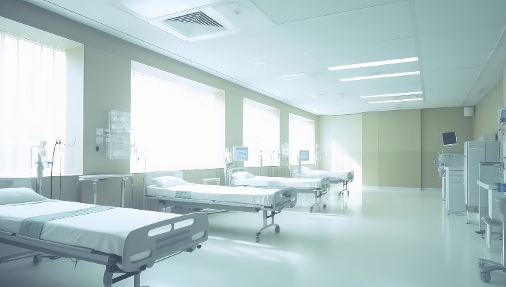 Letti vuoti in ospedale
