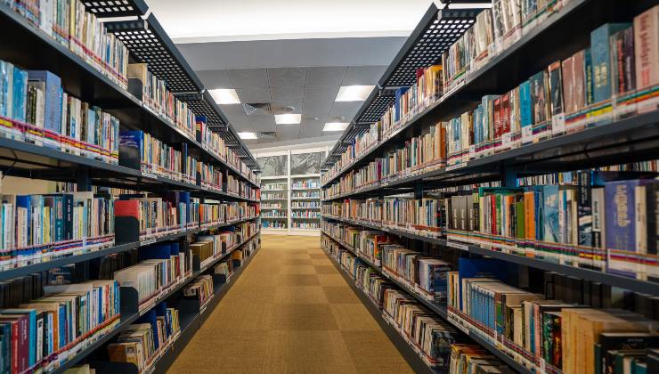 Interno di una biblioteca