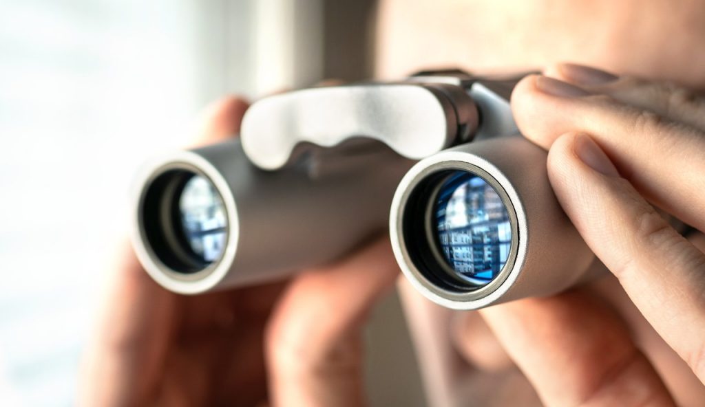 Spionaggio con binocolo