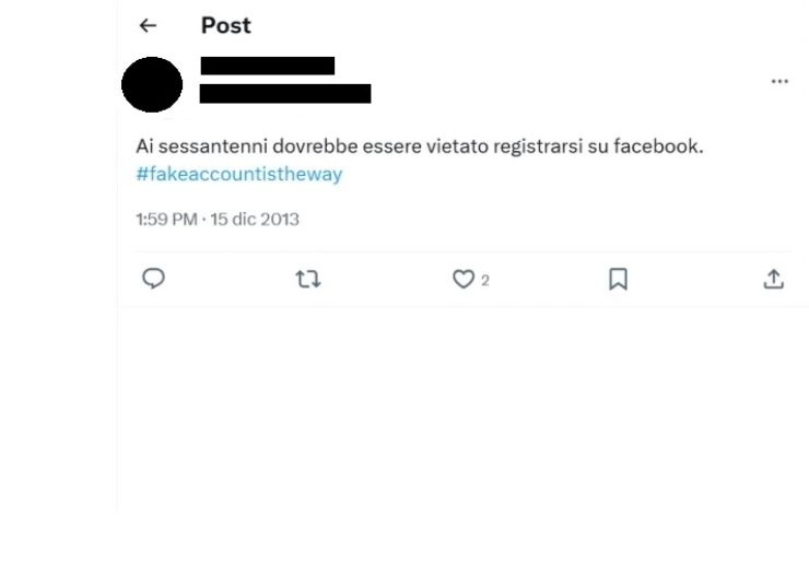 Un post social che ha aperto il dibattito social