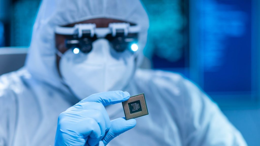 Microchip in laboratorio