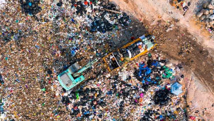 Discarica vista sall'alto