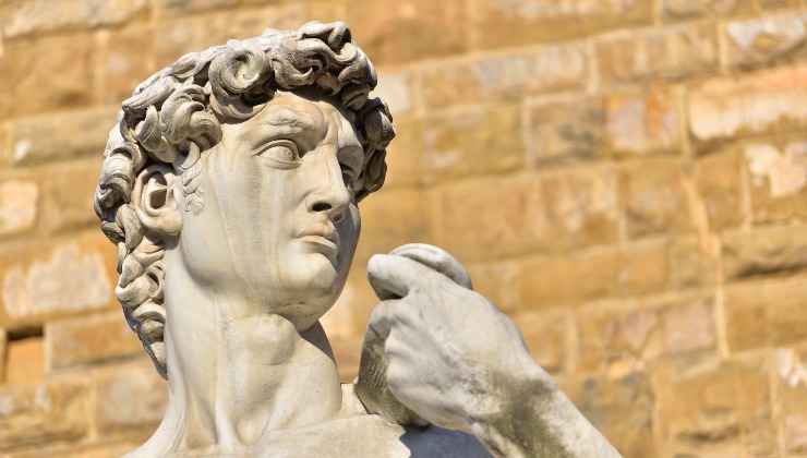 Il David di Michelangelo, particolare