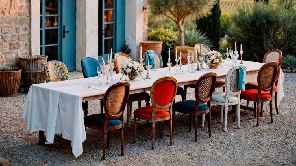 Tavolo apparecchiato in agriturismo